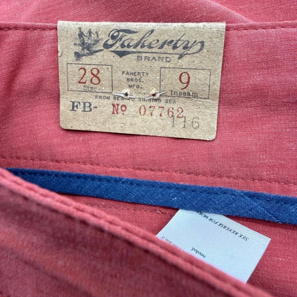 Faherty Hybrid Shorts Mens 28 Venice Red All Day Short 9